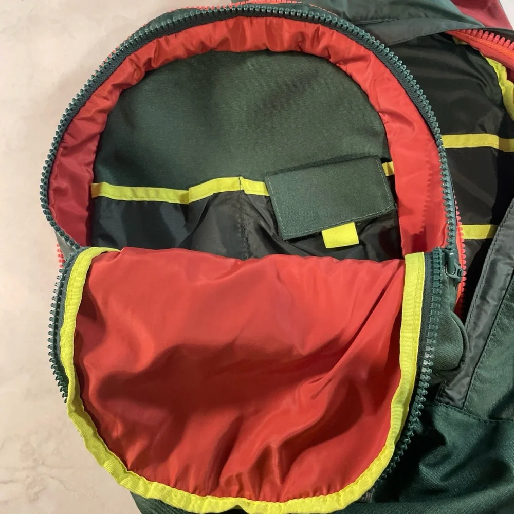 Unisex - Forest Green Backpack with Tan Accents